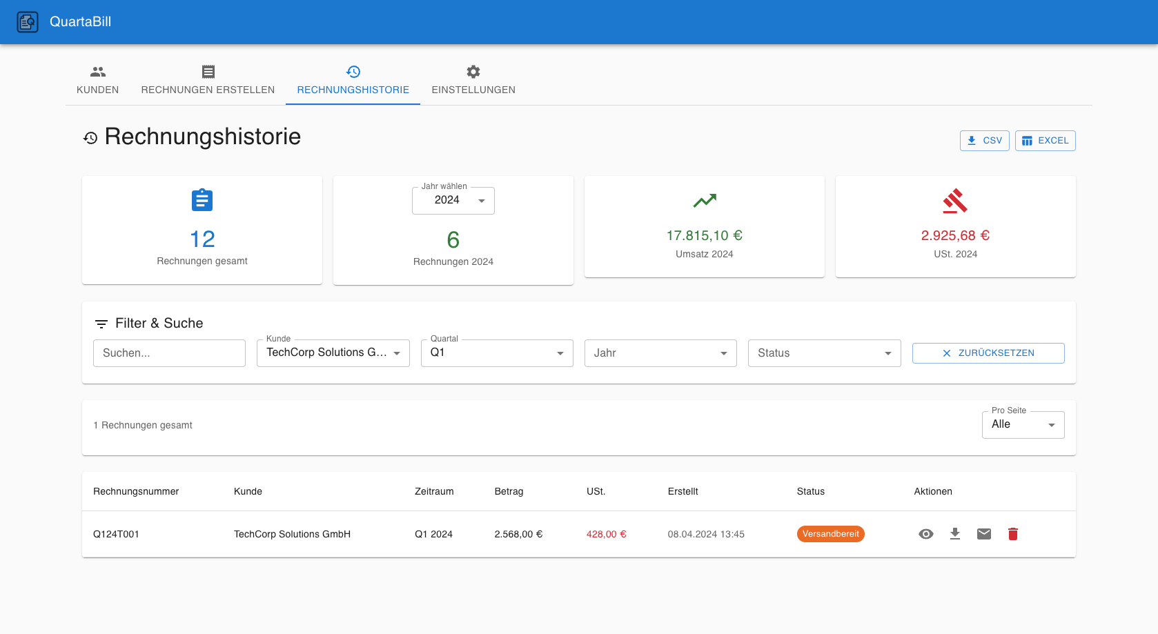 Feature invoice_history Screenshot